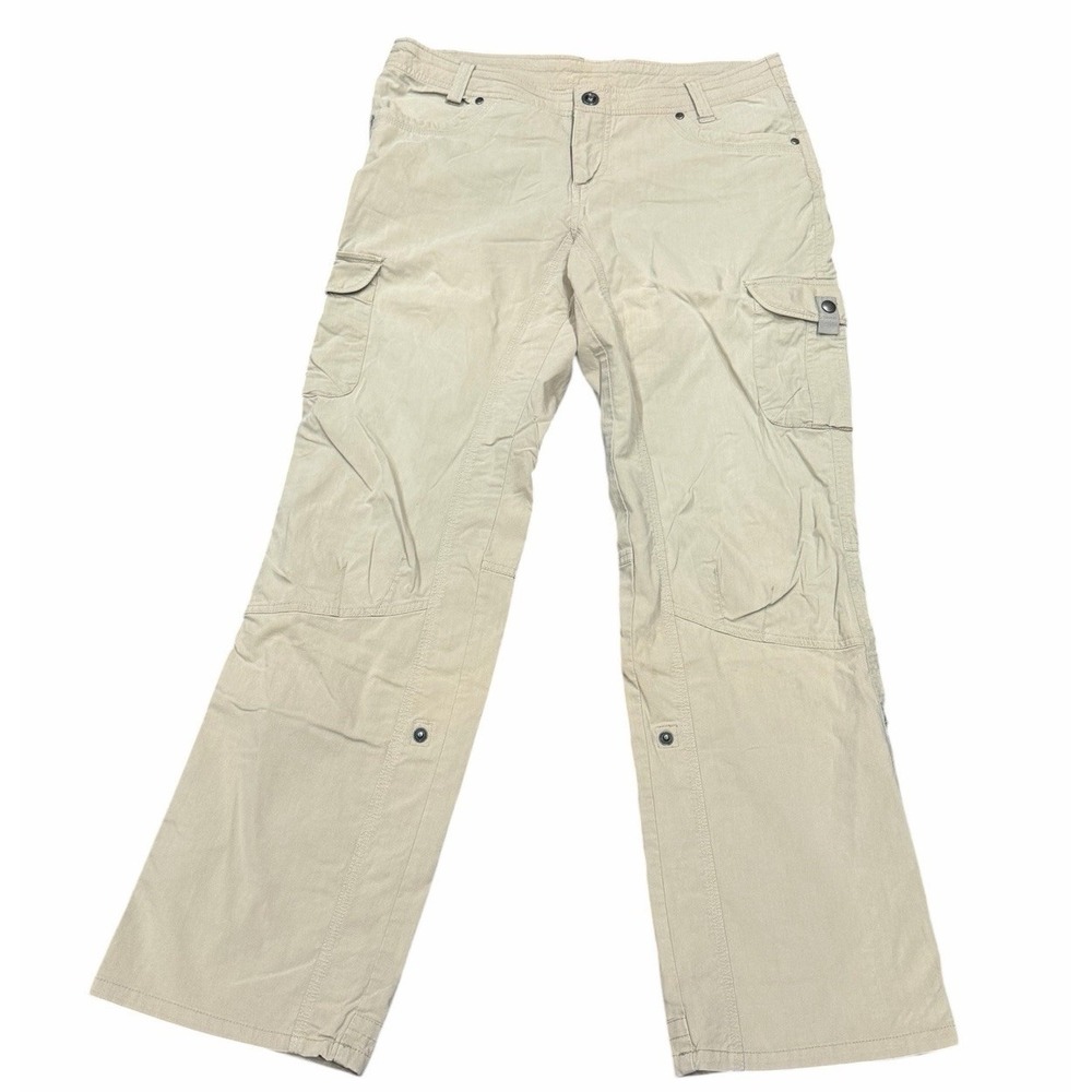 Kuhl Pants Women 10 Regular Beige Splash Roll Up CargoPants Hiking Outdoors